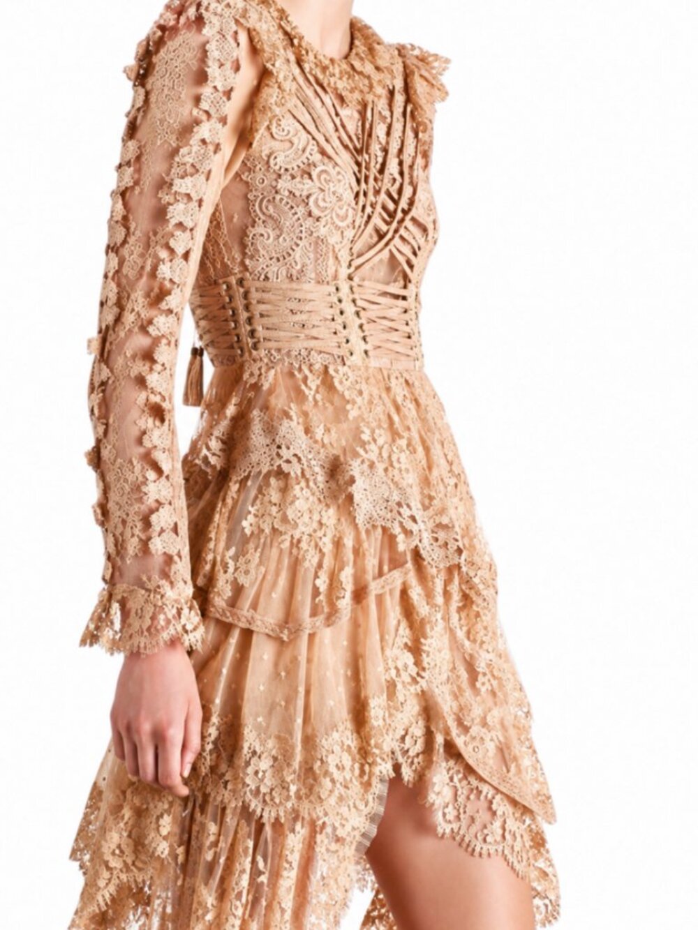 ZIMMERMANN Runway Bowerbird Romance Cotton-blend Dress In Dove Size S NEW - Picture 8 of 16